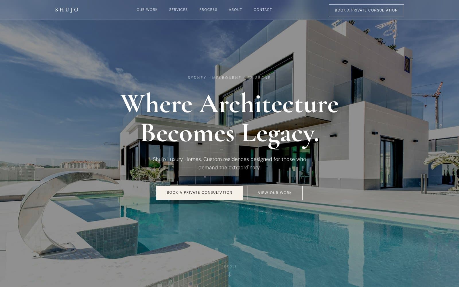 Shujo Luxury Homes — website design by Shujo Studios