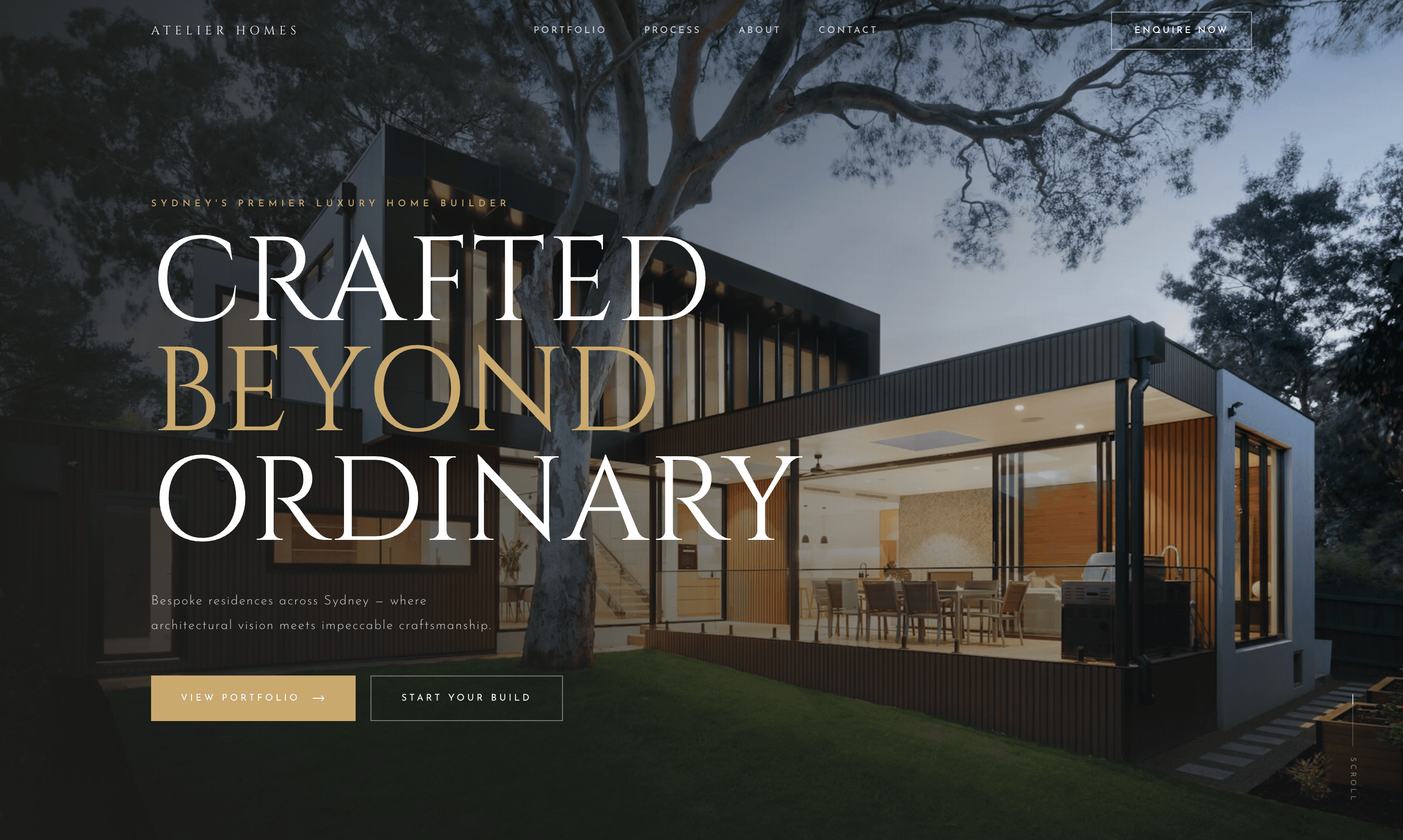 Atelier Homes — website design by Shujo Studios